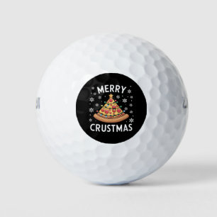 Merry Crustmas Pizza Christmas Tree Xmas Gifts  Golf Balls