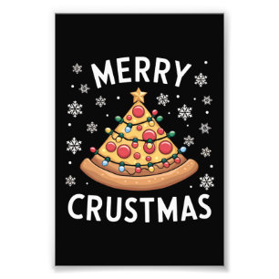 Merry Crustmas Pizza Christmas Tree Xmas Gifts  Photo Print