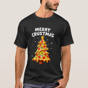 Merry Crustmas Pizza Christmas Tree Xmas Pizza Lov T-Shirt