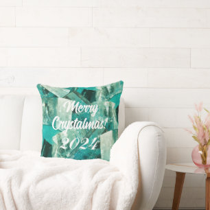 Merry Crystalmas! 2024 Aquamarine Star Gemstone Cushion