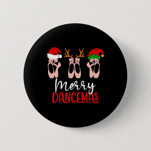 Merry Dancemas  6 Cm Round Badge (Front)