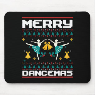 Merry Dancemas Ballet Dancers Ugly Christmas Xmas  Mouse Pad