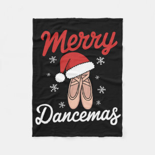 Merry Dancemas Llet Dancer Teacher Christmas Dance Fleece Blanket