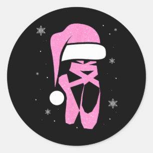 Merry Dancemas Santa Hat Funny Xmas Christmas Wome Classic Round Sticker