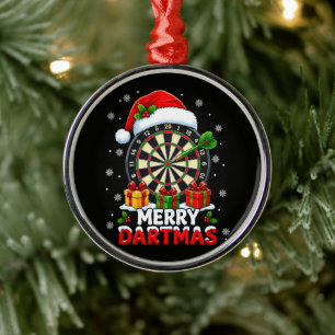 merry dartmas funny christmas darts metal tree decoration