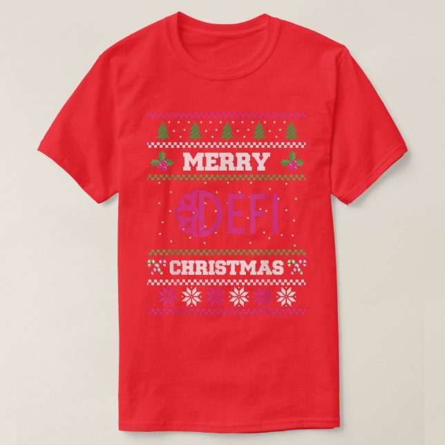 Merry DeFi Christmas Ugly Christmas Sweater  (Design Front)