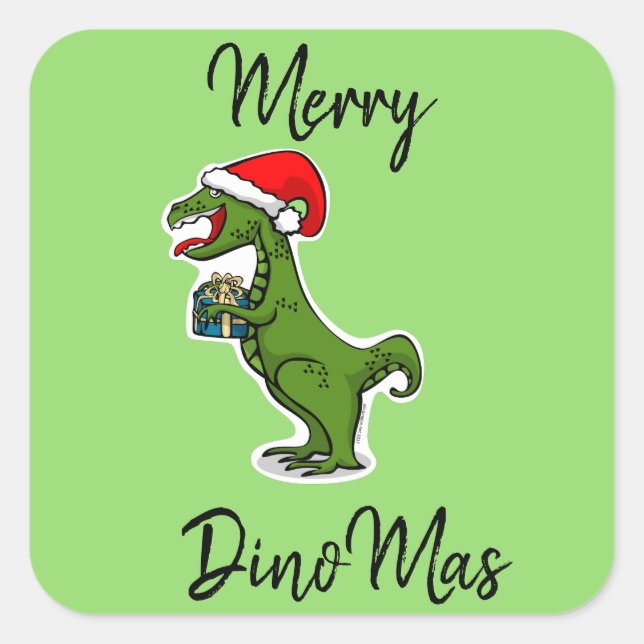 Merry DinoMas Sticker (Front)