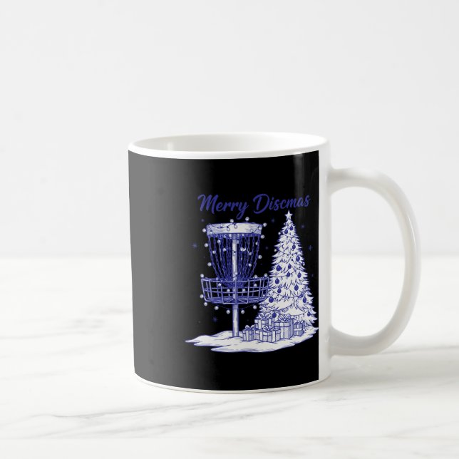 Merry Discsmas Disc Golf Basket Xmas Tree  Coffee Mug (Right)