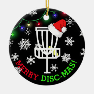 Merry Disk-Mas Funny Disk Golf Christmas Ceramic Tree Decoration