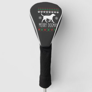 Merry Dogmas Christmas Dog Vector Golf Head Cover