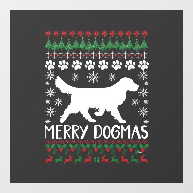 Merry Dogmas Dog Snowflake Ugly Christmas Sweater (Sheet)
