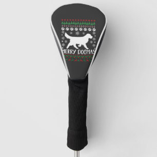 Merry Dogmas Dog Snowflake Ugly Christmas Sweater Golf Head Cover