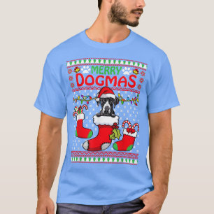 Merry Dogmas Great Dane Dog Funny Ugly Christmas X T-Shirt