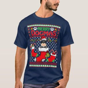 Merry Dogmas Schnauzer Dog Funny Ugly Christmas Xm T-Shirt