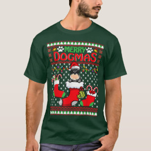 Merry Dogmas Schnauzer Dog Funny Ugly Christmas Xm T-Shirt
