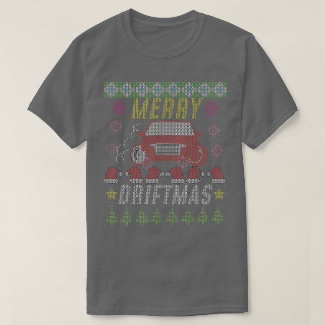 Merry Driftmas Funny Ugly Christmas Sweaters  (Design Front)