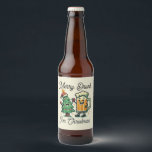 Merry Drunk Funny Christmas  Beer Bottle Label<br><div class="desc">Merry Drunk Funny Christmas</div>