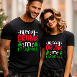 MERRY DRUNK I AM CHRISTMAS FUNNY  T-Shirt<br><div class="desc">Get ready to celebrate the Holiday Season with a lot of fun with our hilarious outfit! . The wording reads "MERRY DRUNK I AM CHRISTMAS in a modern combination of handwritten and cute bold fonts adorned with glass of wine and Christmas trees. Perfect gift for friends, dad, grandad, granpa, uncle,...</div>