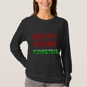 Merry Drunk I'm Christmas Drinking Wine Xmas Funny T-Shirt