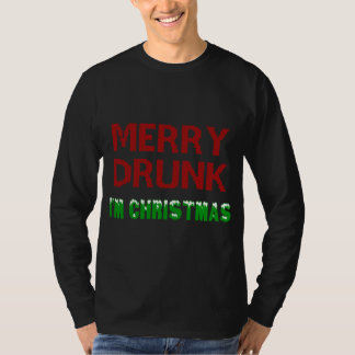 Merry Drunk I'm Christmas Drinking Wine Xmas Funny T-Shirt