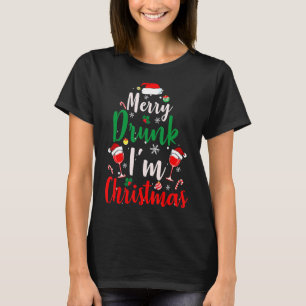 Merry Drunk I'm Christmas Santa Joke Xmas Beer 5 T-Shirt