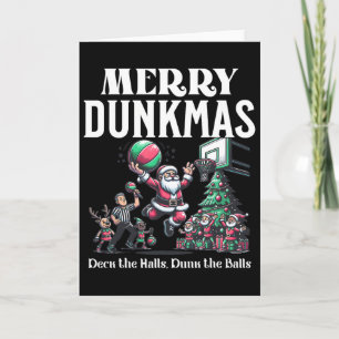 Merry Dunkmas Funny Santa Sketll Christmas Humor  Card