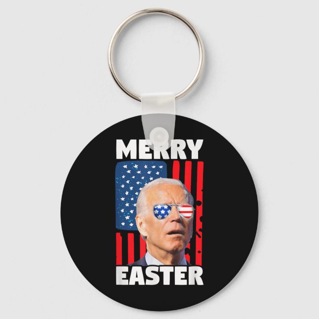 Merry Easter President 4th Of July American Key Ring (Front)