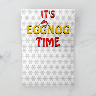 Merry Eggnog Holidays – Christmas Wordplay Joke Holiday Card