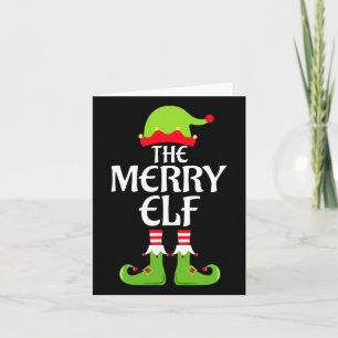 Merry Elf Matching Family Group Christmas Party Xm Card
