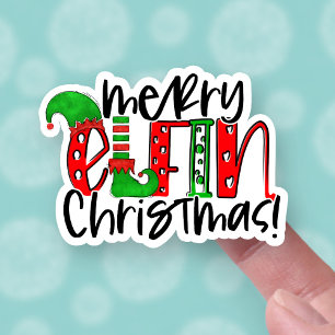 Merry Elfin Christmas Funny Elf Holiday Greeting