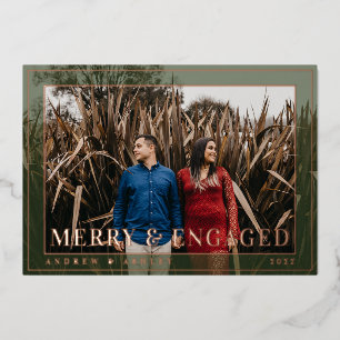 Merry & Engaged Minimal Frame Photo Engagement