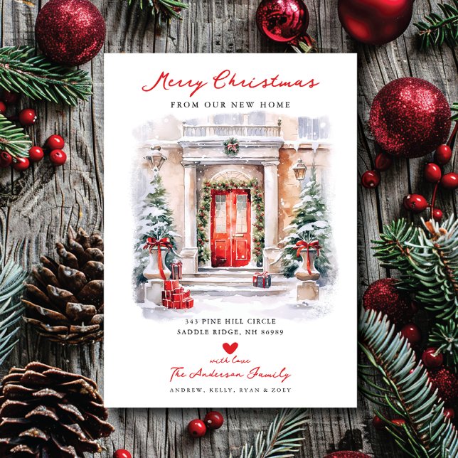 Merry Entrance Christmas New Home Moving  Announcement (Creator Uploaded)