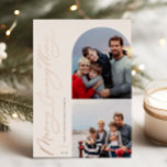 Merry Everything 2 Photo Family<br><div class="desc">Merry Everything,  arch and square frame 2 photo foil holiday card. Features,  solid green colour backing.</div>