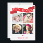 MERRY EVERYTHING BANNER 4 photo instagram squares Holiday Card<br><div class="desc">by kat massard >>> kat@simplysweetPAPERIE.com <<< Send and extra special message with style and pizzazz this year... Personalised with your details & photos my modern holiday products are sure to stand out from the flurry of greetings your friends and family will receive this season and will make a special memento...</div>
