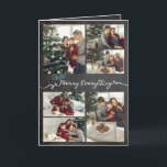 Merry Everything Chalkboard Mistletoes Christmas Holiday Card<br><div class="desc">Rustic 'Merry Everything' Chalkboard Mistletoes Christmas / Holiday 6 Photo Collage Card. Modern holiday / christmas photo card featuring 8 separate photos with front, inside and back design. The base background can be changed to the colour of your choice. Most text is editable. Designed / original artwork by fat*fa*tin. Easy...</div>