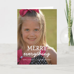 Merry Everything Christmas Photo Holiday Greetings Card