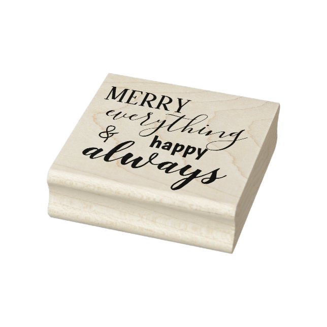 Merry Everything & Happy Always Rubber Stamp (Stamp)