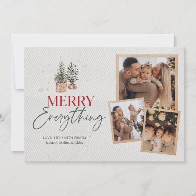 Merry Everything Holiday Christmas Card (Front)