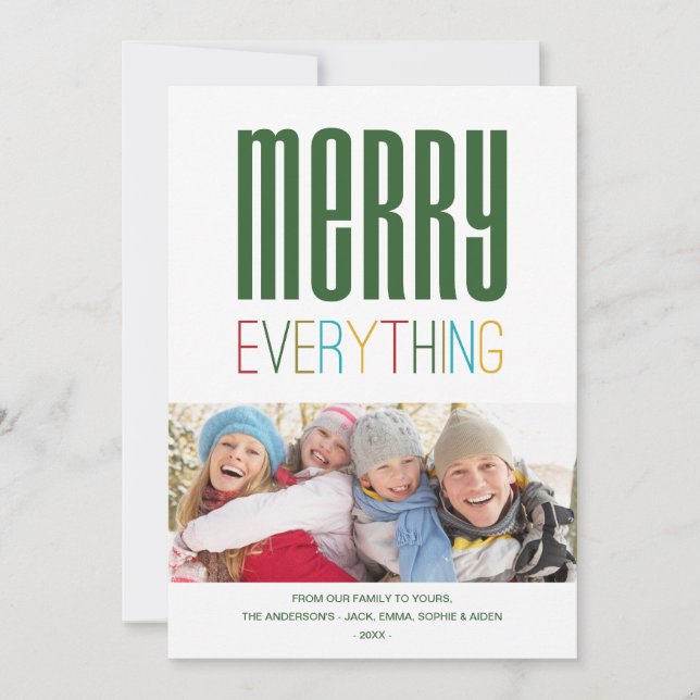MERRY EVERYTHING | HOLIDAY PHOTO CARD (Front)
