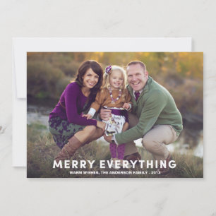MERRY EVERYTHING OVERLAY HOLIDAY PHOTO CARD
