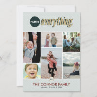 Merry Everything Photo Collage Holiday Card