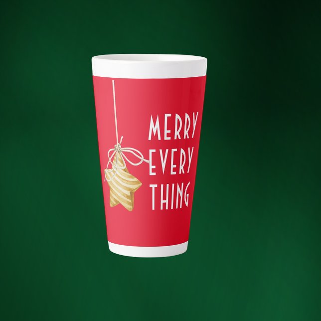 Merry Everything Star Ornament Christmas   Latte Mug (Creator Uploaded)