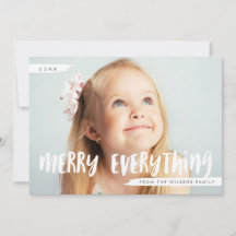 Merry Everything Trendy Photo Greeting
