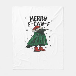 Merry F-Caw-F Essential Minimal Clean Fleece Blanket