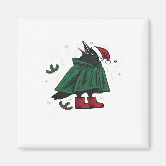 Merry F Caw F Funny Graphic Style Magnet (Front)