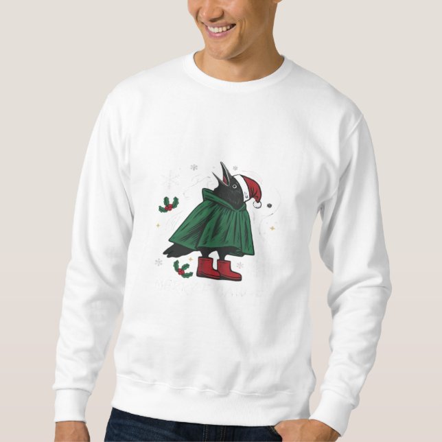 Merry F Caw F Funny Graphic Style Sweatshirt (Front)