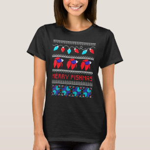 Merry Fishmas Betta Fish Ugly Xmas T-Shirt