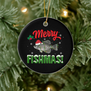 Merry Fishmas Christmas Fish lover Ceramic Tree Decoration