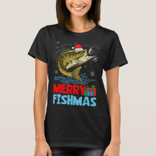 Merry Fishmas Christmas Fishing Holiday  T-Shirt