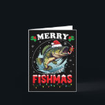 Merry Fishmas Fish Funny Fishing Christmas Dad Men Card<br><div class="desc">Merry Fishmas Fish Funny Fishing Christmas Dad Men</div>